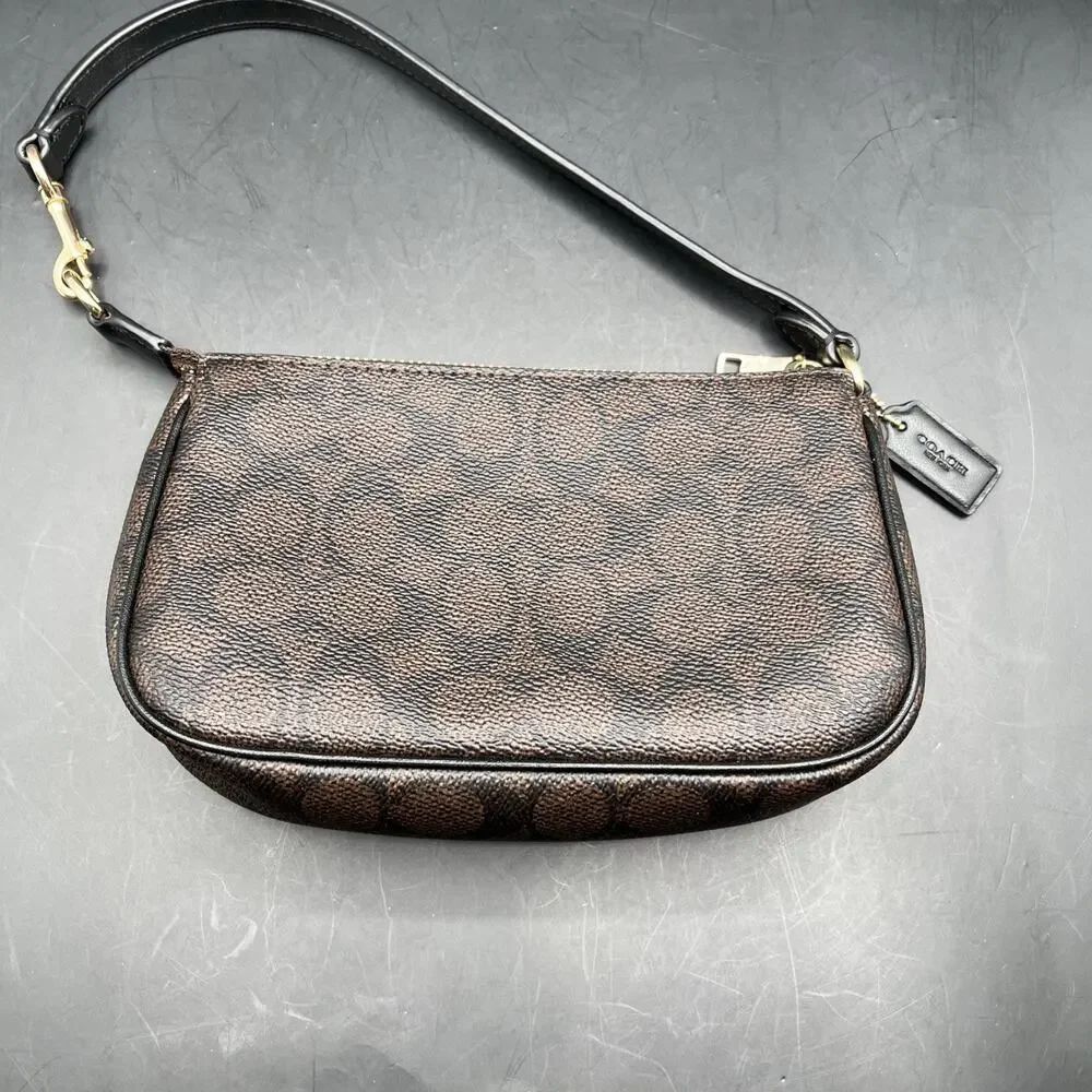 COACH Nolita 19 In Signature Canvas CW426 DARK BROWN SHOULDER BAG SMALL BROWN